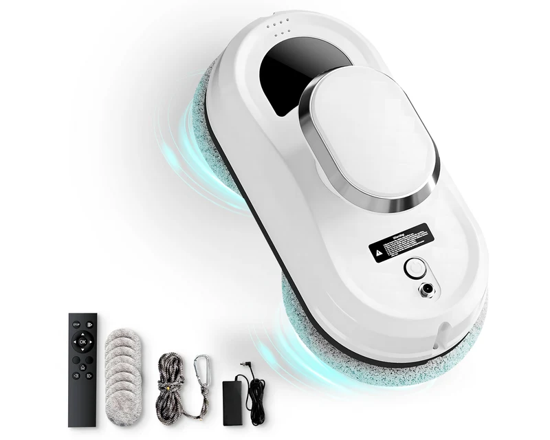 JUPPLIES robot limpiacristales eléctrico blanco de 90 W con succión de 5600 Pa